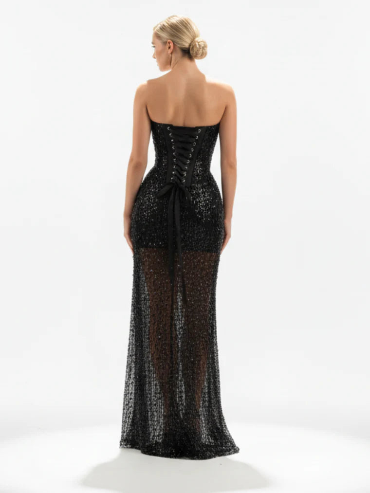 Perfect Corset NY Swan Temptation Dress Black