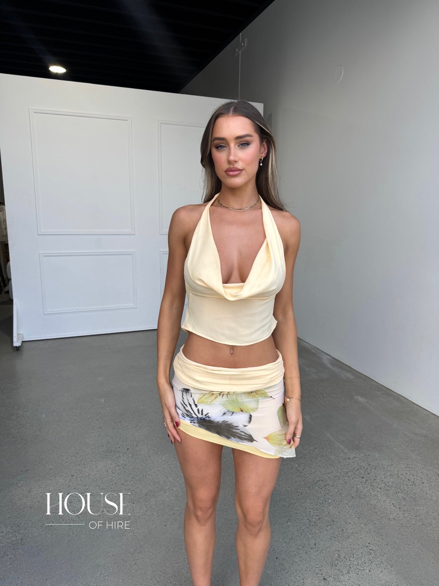 Katali Butter Mini Skirt Set