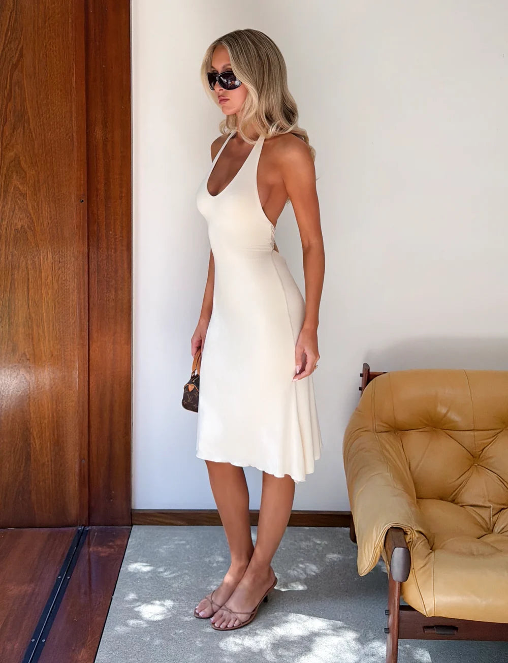 Tiger Mist Isabelle Midi Dress Cream
