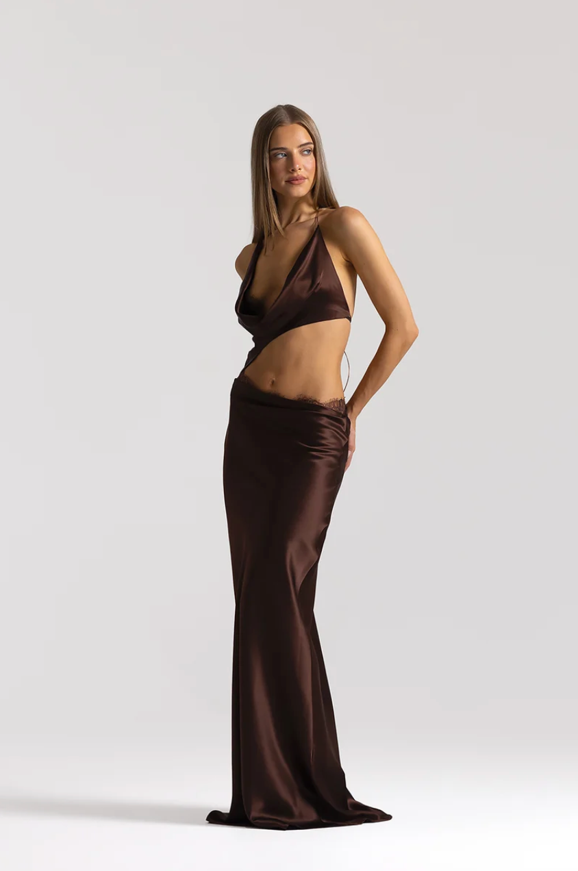Natalie Rolt Evangeline Gown Espresso